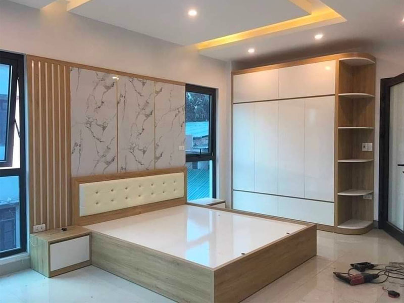 Giường gỗ công nghiệp G0038