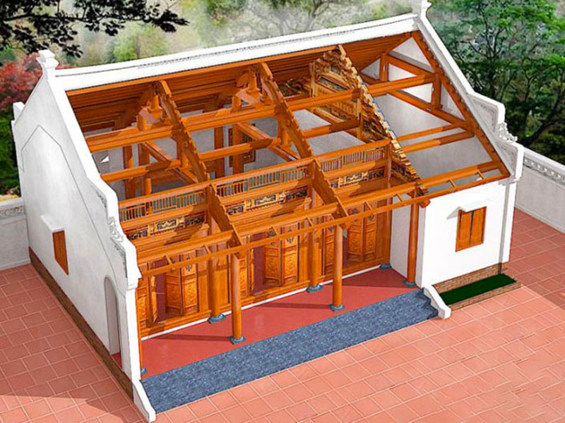 Mẫu nhà gỗ cấp 4 đẹp NG56