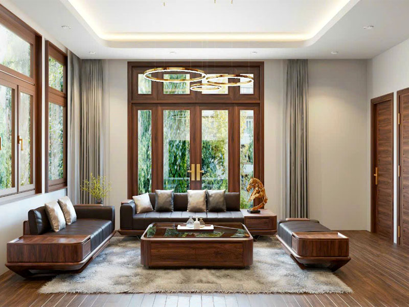 Nội thất phòng khách nhà phố hiện đại NP009