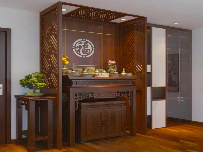 Vách ngăn bàn thờ chung cư VN0025